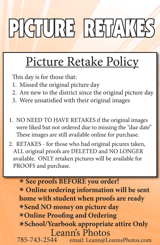 Picture Retake Policy